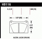 Hawk Performance Brake Pad - HB116M.580