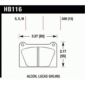Hawk Performance Brake Pad - HB116M.580