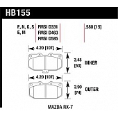 Hawk Performance Brake Pad - HB155S.580