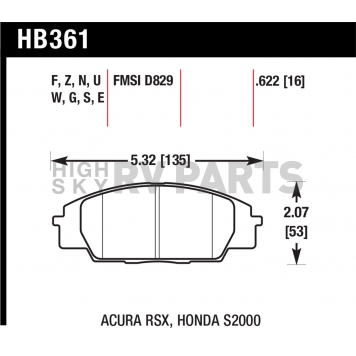 Hawk Performance Brake Pad - HB361W.622-1