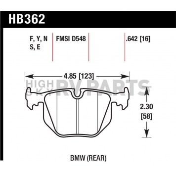 Hawk Performance Brake Pad - HB362E.642-1