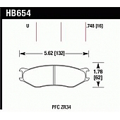 Hawk Performance Brake Pad - HB654U.748