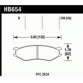 Hawk Performance Brake Pad - HB654U.748