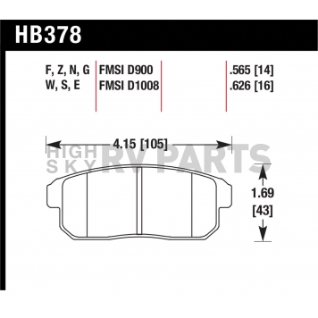 Hawk Performance Brake Pad - HB378E.565-1