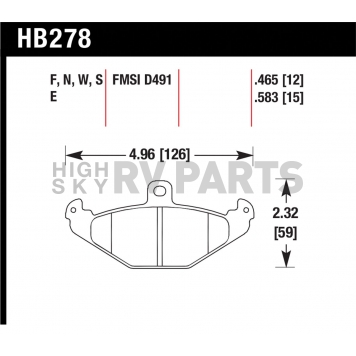 Hawk Performance Brake Pad - HB278N.465-1