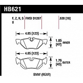 Hawk Performance Brake Pad - HB621S.638