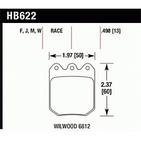 Hawk Performance Brake Pad - HB622M.490