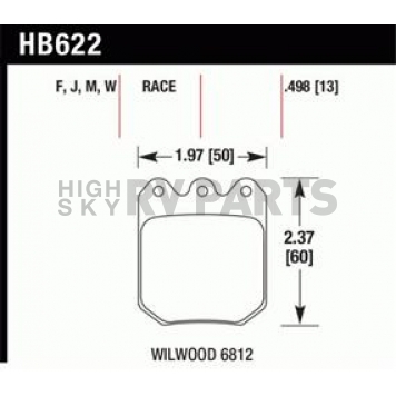 Hawk Performance Brake Pad - HB622M.490