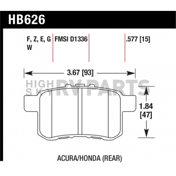 Hawk Performance Brake Pad - HB626F.577-1
