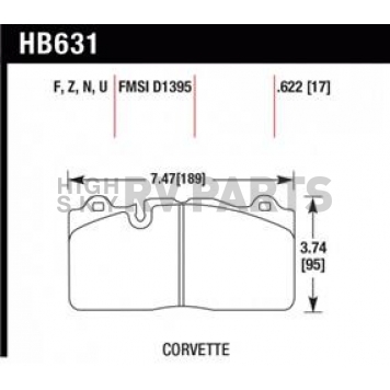 Hawk Performance Brake Pad - HB631U.622