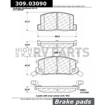Stop Tech/ Power Slot Brake Pad - 309.03090
