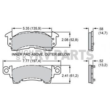 Wilwood Brakes Brake Pad - 150-9866K