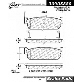 Stop Tech/ Power Slot Brake Pad - 309.05880