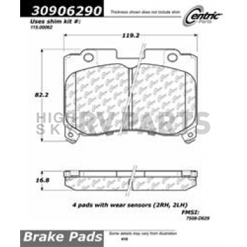 Stop Tech/ Power Slot Brake Pad - 309.06290