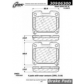 Stop Tech/ Power Slot Brake Pad - 309.06300