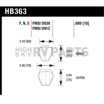 Hawk Performance Brake Pad - HB363F.689A-1