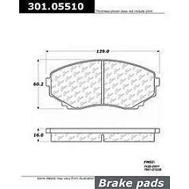 Stop Tech/ Power Slot Brake Pad - 301.05510