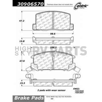 Stop Tech/ Power Slot Brake Pad - 309.06570