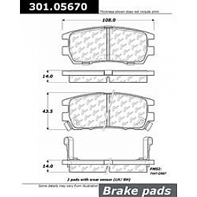 Stop Tech/ Power Slot Brake Pad - 301.05670