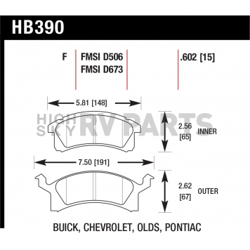 Hawk Performance Brake Pad - HB390F.602-1