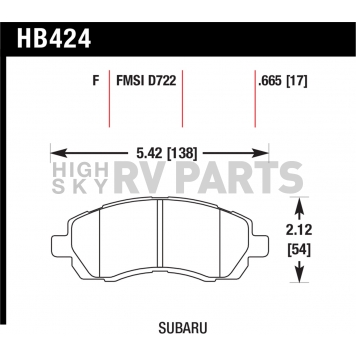 Hawk Performance Brake Pad - HB424F.665-1