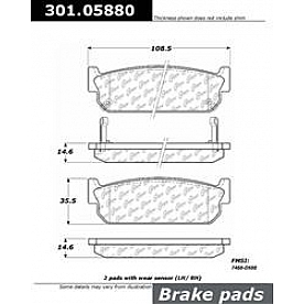 Stop Tech/ Power Slot Brake Pad - 301.05880