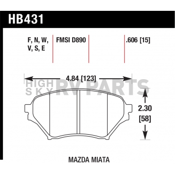 Hawk Performance Brake Pad - HB431F.606-1