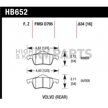 Hawk Performance Brake Pad - HB652Z.634-1