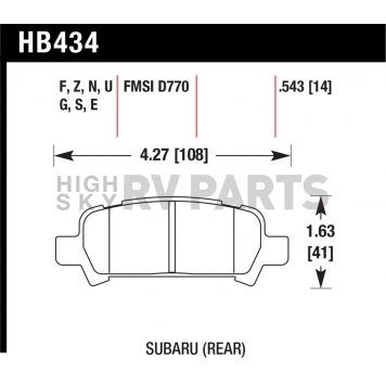 Hawk Performance Brake Pad - HB434N.543-1