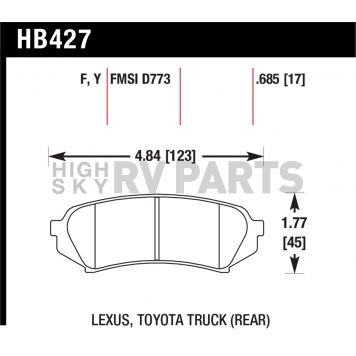 Hawk Performance Brake Pad - HB427F.685-1