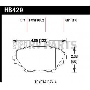 Hawk Performance Brake Pad - HB429F.681-1