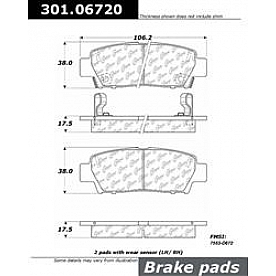 Stop Tech/ Power Slot Brake Pad - 301.06720