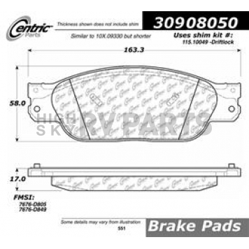 Stop Tech/ Power Slot Brake Pad - 309.08050