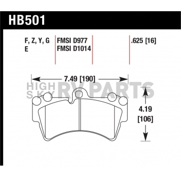 Hawk Performance Brake Pad - HB501Y.625-1