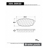 Stop Tech/ Power Slot Brake Pad - 309.08920