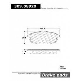 Stop Tech/ Power Slot Brake Pad - 309.08920