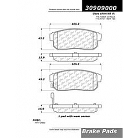 Stop Tech/ Power Slot Brake Pad - 309.09000