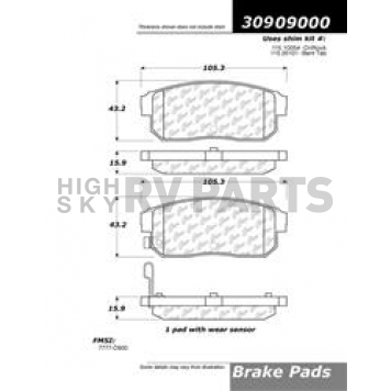 Stop Tech/ Power Slot Brake Pad - 309.09000