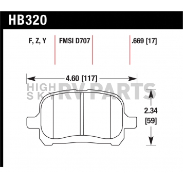 Hawk Performance Brake Pad - HB320Z.669-1