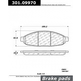 Stop Tech/ Power Slot Brake Pad - 301.09970