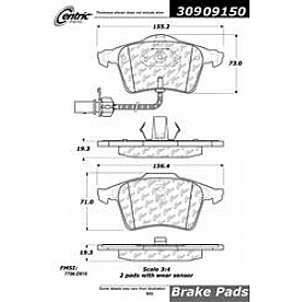 Stop Tech/ Power Slot Brake Pad - 309.09150