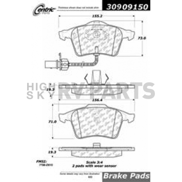 Stop Tech/ Power Slot Brake Pad - 309.09150