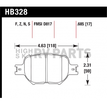 Hawk Performance Brake Pad - HB328F.685-1