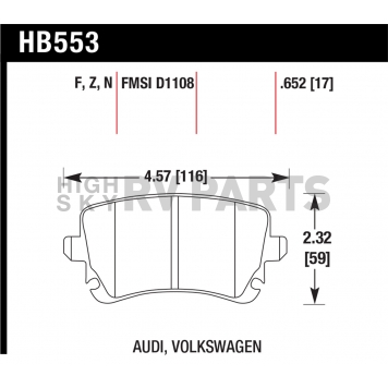 Hawk Performance Brake Pad - HB553Z.652-1