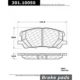 Stop Tech/ Power Slot Brake Pad - 301.10050