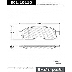 Stop Tech/ Power Slot Brake Pad - 301.10110