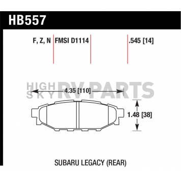 Hawk Performance Brake Pad - HB557Z.545-1