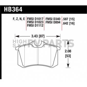 Hawk Performance Brake Pad - HB364N.587-1