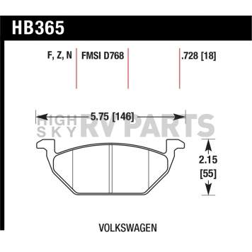 Hawk Performance Brake Pad - HB365F.728A-1