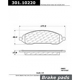 Stop Tech/ Power Slot Brake Pad - 301.10220